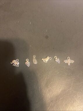 Fashion Jewelry Silver Animal & Nature Charm Set